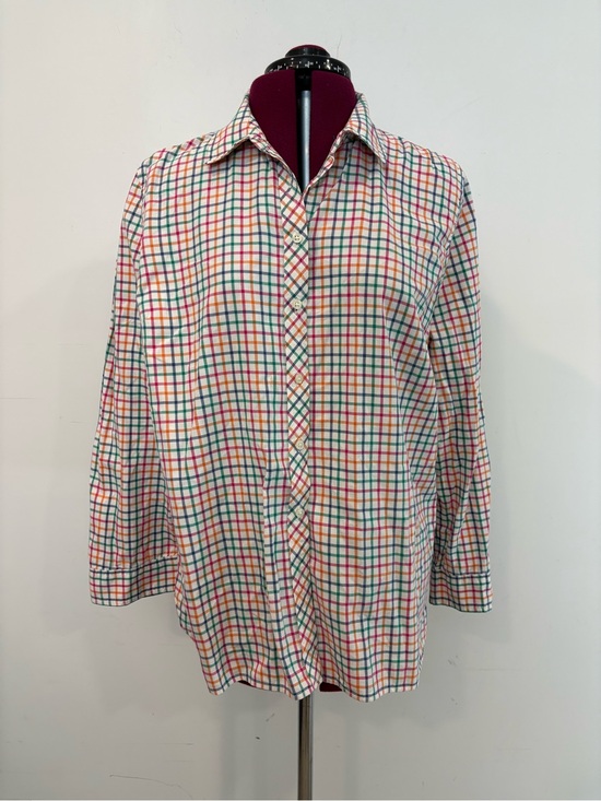 Talbots Tops - Talbots CottonMulti-Color Plaid Button-Up Shirt XL petite